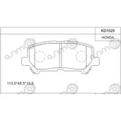 Тормозные колодки, дисковые, комплект ASIMCO HGC72I 4279575 ZCG9 WGM KD1529 изображение 0