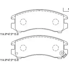 Тормозные колодки, дисковые, комплект ASIMCO P 3IU94 KD1713 4279618 DBWJ3