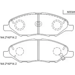 Тормозные колодки, дисковые, комплект ASIMCO KD1740 4279654 DNT RCG NZJ1Z изображение 0