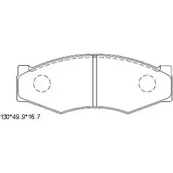 Тормозные колодки, дисковые, комплект ASIMCO KD1748 4279666 M F14L A616CL9