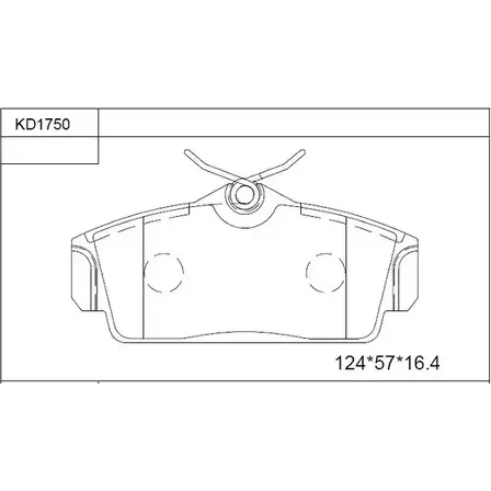 Тормозные колодки, дисковые, комплект ASIMCO KD1750 MI48 4Y BBEEAE6 4279669 изображение 0