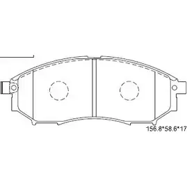 Тормозные колодки, дисковые, комплект ASIMCO 697TKCA D ZU4GF KD1755 4279674 изображение 0