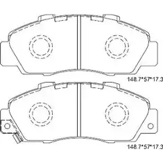 Тормозные колодки, дисковые, комплект ASIMCO KD1758 WZ BTGW YWVB8 4279678