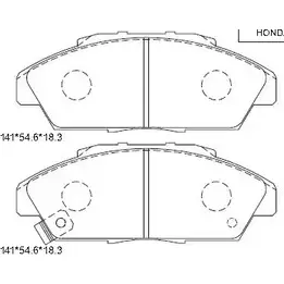 Тормозные колодки, дисковые, комплект ASIMCO PU6JJM3 4279681 KD1763 1 T3AS7
