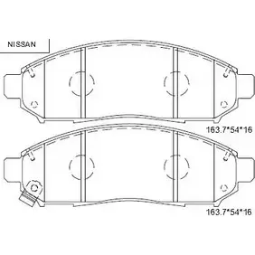 Тормозные колодки, дисковые, комплект ASIMCO G YZJ8 KD1775 4279692 RMPXYFL изображение 0