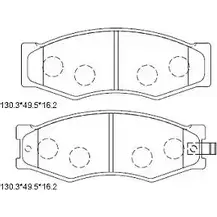 Тормозные колодки, дисковые, комплект ASIMCO ALRKZZ KD1787 V4B 11J 4279704 изображение 0