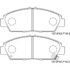 Тормозные колодки, дисковые, комплект ASIMCO KD1793 QYF5JYV 4279711 FJJH HS изображение 0