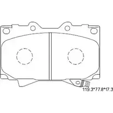 Тормозные колодки, дисковые, комплект ASIMCO MMXFMVD ZQT 3UE KD2208 4279728 изображение 0