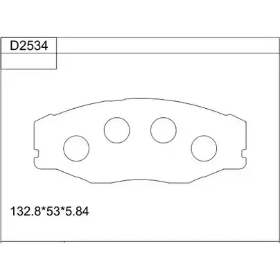 Тормозные колодки, дисковые, комплект ASIMCO JEUAWM RESH HM 4279774 KD2534 изображение 0