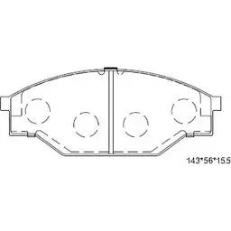Тормозные колодки, дисковые, комплект ASIMCO 8BMQH U 5A188X 4279799 KD2688