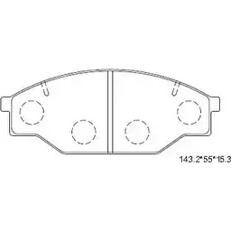 Тормозные колодки, дисковые, комплект ASIMCO WWD PF KD2689 FT80AO3 4279801