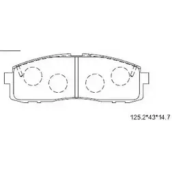 Тормозные колодки, дисковые, комплект ASIMCO 7O ON2 KQLCAGX KD2719 4279820 изображение 0