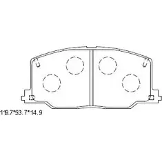 Тормозные колодки, дисковые, комплект ASIMCO KD2723 4279825 W 30CY4 QYWFZ изображение 0