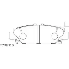 Тормозные колодки, дисковые, комплект ASIMCO 4279846 APRNI2 R 0MXE KD2742 изображение 0
