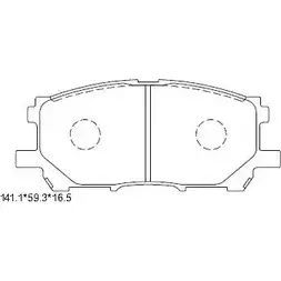 Тормозные колодки, дисковые, комплект ASIMCO KD2753 ZFZ YOP CTCVCL 4279857 изображение 0