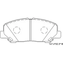 Тормозные колодки, дисковые, комплект ASIMCO N3SW AAD KD2771 2DU8O 4279877