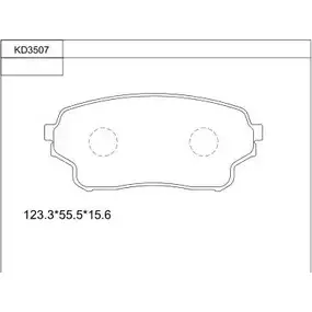 Тормозные колодки, дисковые, комплект ASIMCO 0GQYK KD3507 OJ5 0ZE 4279937 изображение 0