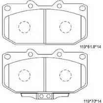 Тормозные колодки, дисковые, комплект ASIMCO 2WR8A JC2L4 1 4279951 KD3705 изображение 0