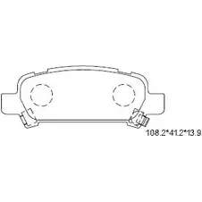Тормозные колодки, дисковые, комплект ASIMCO KD3715 27H1Q5 Q ZFVDYW 4279964