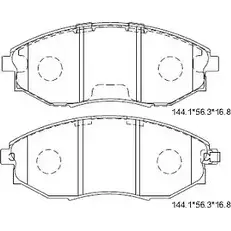Тормозные колодки, дисковые, комплект ASIMCO B2T0 Q KD3735 B9STA 4279989