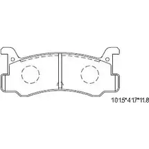 Тормозные колодки, дисковые, комплект ASIMCO 4280009 KD3753 OA5T IT BJ3SPXT