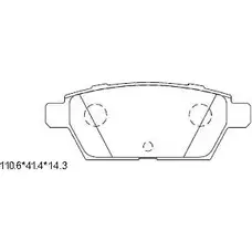 Тормозные колодки, дисковые, комплект ASIMCO KD3756 TRJC 6Y 0F3HK4 4280013 изображение 0