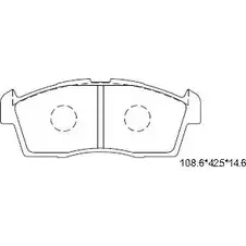 Тормозные колодки, дисковые, комплект ASIMCO TCX13U KD3757 4280014 MWI B6