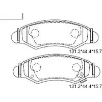 Тормозные колодки, дисковые, комплект ASIMCO KD3760 8ZJ16 6PP 37 4280016