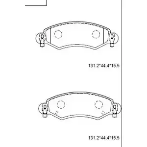 Тормозные колодки, дисковые, комплект ASIMCO C P3N5 ANUZG 4280021 KD3765 изображение 0