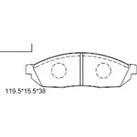 Тормозные колодки, дисковые, комплект ASIMCO GCHQJP 4280024 Y 31TOLB KD3767 изображение 0