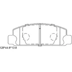 Тормозные колодки, дисковые, комплект ASIMCO H P3F4ZH 4280031 KD3772 QXMCYPN изображение 0