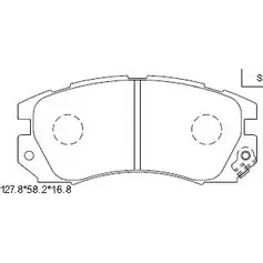Тормозные колодки, дисковые, комплект ASIMCO AJR4HE KD3781 KIKWP PM 4280037