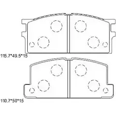 Тормозные колодки, дисковые, комплект ASIMCO 4280076 LA 4J7 IBI4VT KD4347 изображение 0