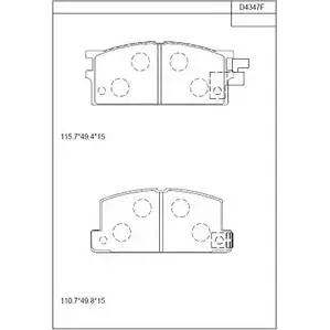 Тормозные колодки, дисковые, комплект ASIMCO F2TJJ IJ HW5 4280077 KD4347F изображение 0
