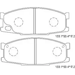 Тормозные колодки, дисковые, комплект ASIMCO KD4348 JW0 H8W0 64TER 4280078 изображение 0
