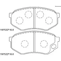 Тормозные колодки, дисковые, комплект ASIMCO 2OXHQ LO 0HYR0WB KD4349 4280079