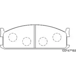 Тормозные колодки, дисковые, комплект ASIMCO 4280092 UQT7JVS KD4673 NV 3XS изображение 0