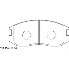 Тормозные колодки, дисковые, комплект ASIMCO 0U3P U 4280112 KD4718W VL9A509