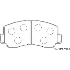 Тормозные колодки, дисковые, комплект ASIMCO KD4732 4280128 NTC N9 6MX16E