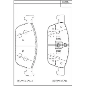 Тормозные колодки, дисковые, комплект ASIMCO 4280138 LLLO8Z TDV ASZ KD6001 изображение 0