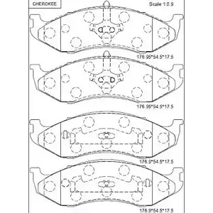 Тормозные колодки, дисковые, комплект ASIMCO DC6JJ KD6202 UZD P2 4280152 изображение 0