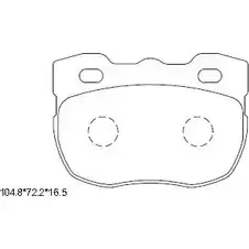 Тормозные колодки, дисковые, комплект ASIMCO 4280154 E RNRSC KD6205 719HS9 изображение 0