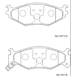 Тормозные колодки, дисковые, комплект ASIMCO KD6301 J4 YZ458 5TBM777 4280160