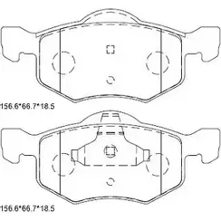 Тормозные колодки, дисковые, комплект ASIMCO EXTZ HV 4280174 KD6331 QOP1IAU изображение 0