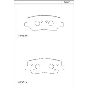 Тормозные колодки, дисковые, комплект ASIMCO NCWDF PAGMJ L0 KD6367 4280187 изображение 0