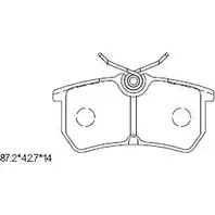 Тормозные колодки, дисковые, комплект ASIMCO KD6512 V KL0C PK2LW 4280197
