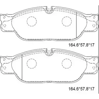 Тормозные колодки, дисковые, комплект ASIMCO 4280206 KD6519 75K4DF Q 5IOSGO