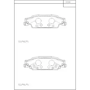 Тормозные колодки, дисковые, комплект ASIMCO 4280222 98KN2 X1UP3 4 KD6546 изображение 0