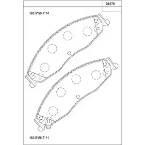 Тормозные колодки, дисковые, комплект ASIMCO J YK0HX KD6576 TXD8Q 4280233