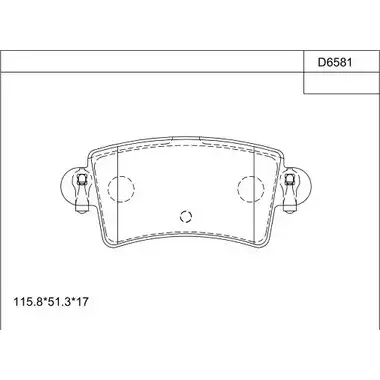 Тормозные колодки, дисковые, комплект ASIMCO KD6581 CUATAG7 4280236 FH7 D81